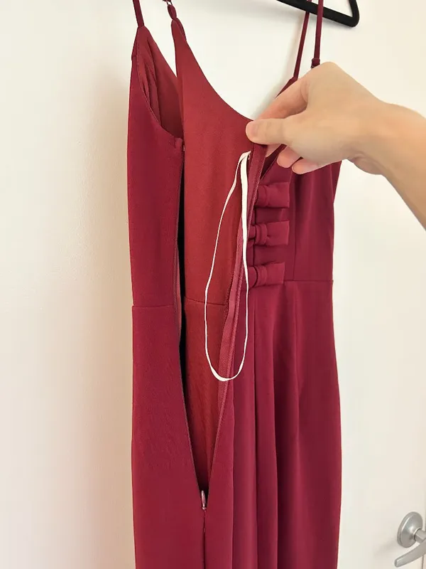 Lulus Eloquent Ease Burgundy Sleeveless Mermaid Maxi Dress Prom Party Size M - Image 9