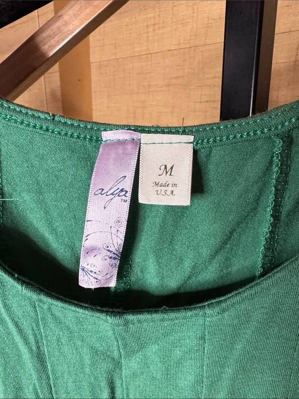 Alya Anthropologie Emerald Green Sleeveless Lace Hem Midi Dress Medium Boho - Image 4