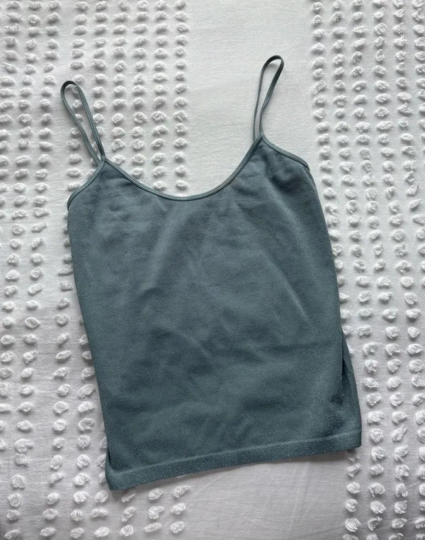 Shimmery Y2k Cami Tank Blue Size M - Image 4