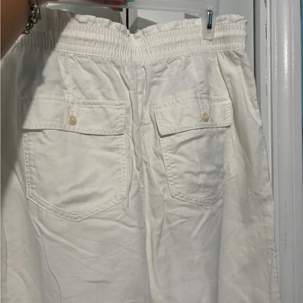 Gap Women’s Classic Drawstring Cotton Pants - White - Image 5