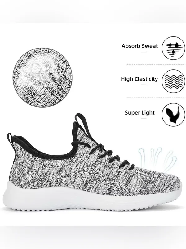 Lamincoa Womens Slip On Walking Shoes Road Running Lightweight Mesh Sneakers - Image 3