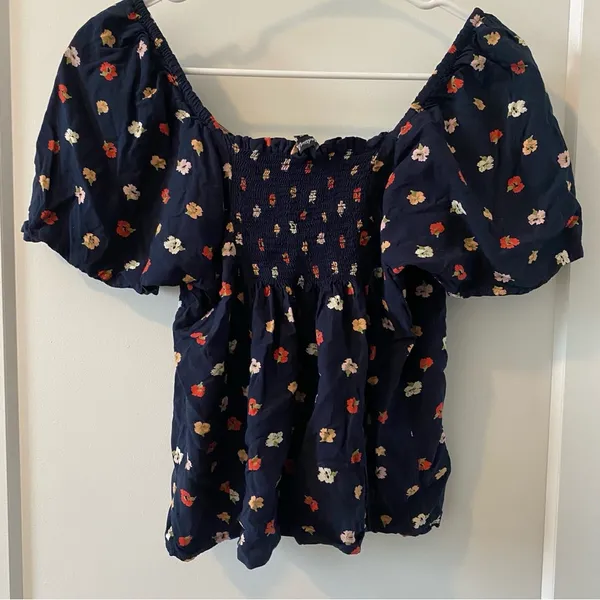 Madewell Navy‎ Floral Blouse - Image 3