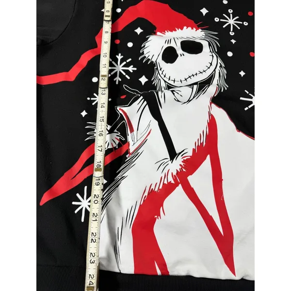 Disney Nightmare Before Christmas Jack Skellington Sandy Claws Sweatshirt M - Image 5