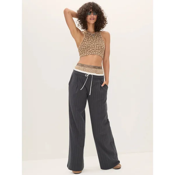 Victoria's Secret Pink On-the-Go Low-Rise Trouser Pants Wide Leg Medium NWT - Image 4