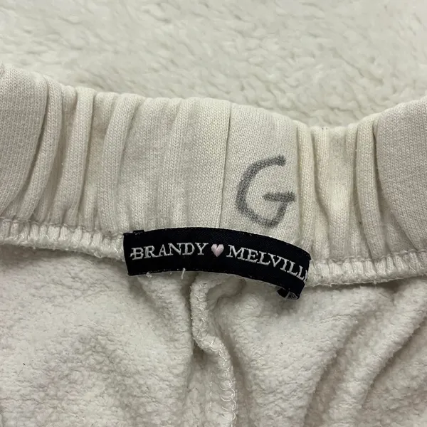 Brandy-melville Women's White Joggers-tracksuits - Image 3