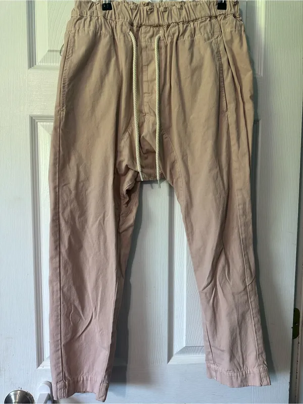 Bassike Pale Pink Drop Crotch Pants. $360 Size undefined - Image 4