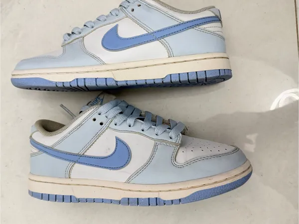 Nike Dunk Low Next Nature White Blue 5.5Y Women's Size 7 Rare Sneakers Shoes - Image 7