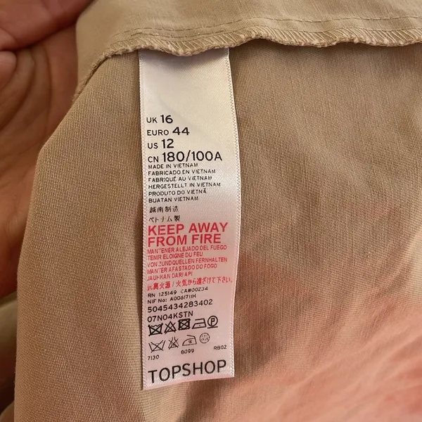 Gorgeous Tan Topshop Long Buttoned Trench Coat - Image 10