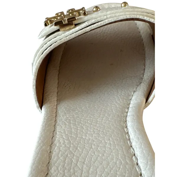 Tory Burch Elina Platform Wedge Ivory‎ Gold 9 - Image 6