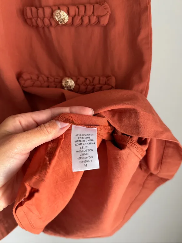 Entro Apple Cider Sippin Mini Dress in Rust Fall Size Medium - Image 7
