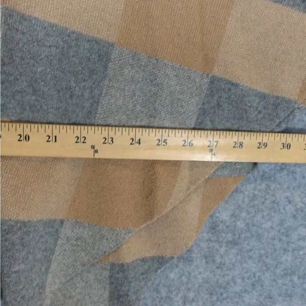 NOTE Di ANITA Sweater Turtleneck OneSz GrayPlaid MerinoCashmere PonchoCheckITALY - Image 9