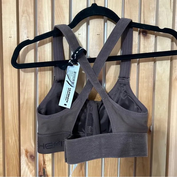 SHEFIT Ultimate Sports Bra High Impact in Espresso Energy Size XS Workout Gym - Image 10