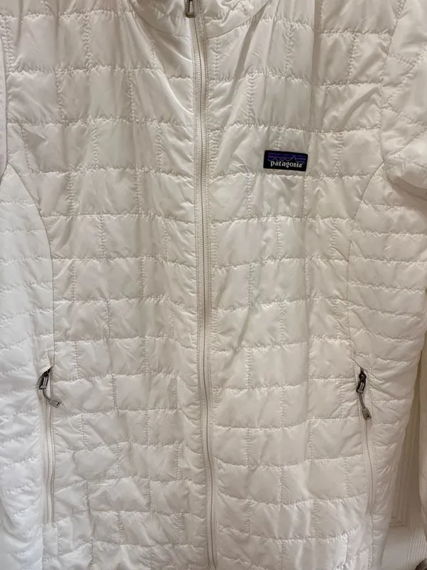 Patagonia Nano Puff Jacket Size XL W's White Full Zip Quilted Puffer - Image 2