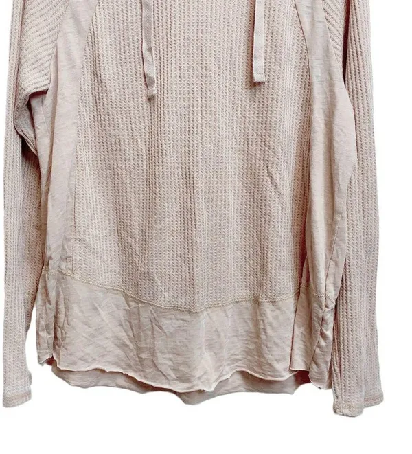 LINCOLN OUTFITTERS Henley Sweater Hoodie Pullover Waffle Knit - Image 2