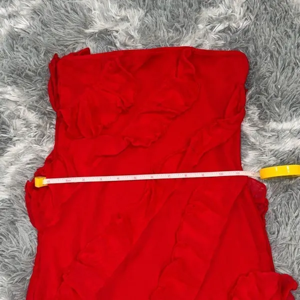 Red ruffle‎ dress size Xs Red - Image 2