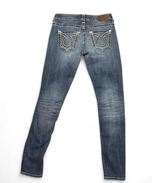Big Star Maddie Boot Jeans Womens 26R Mid Rise Bootcut Blue Stretch Denim 26R - Image 2