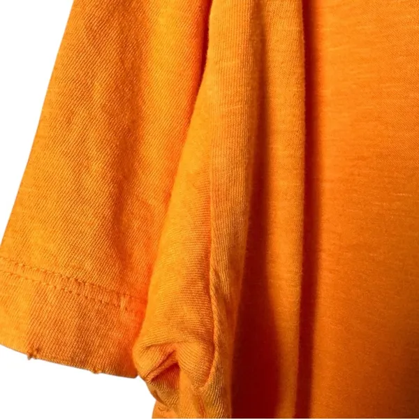 Aerie Oversized Short Sleeve Casual Style Bright Orange V-Neck T-Shirt Sz S - Image 5