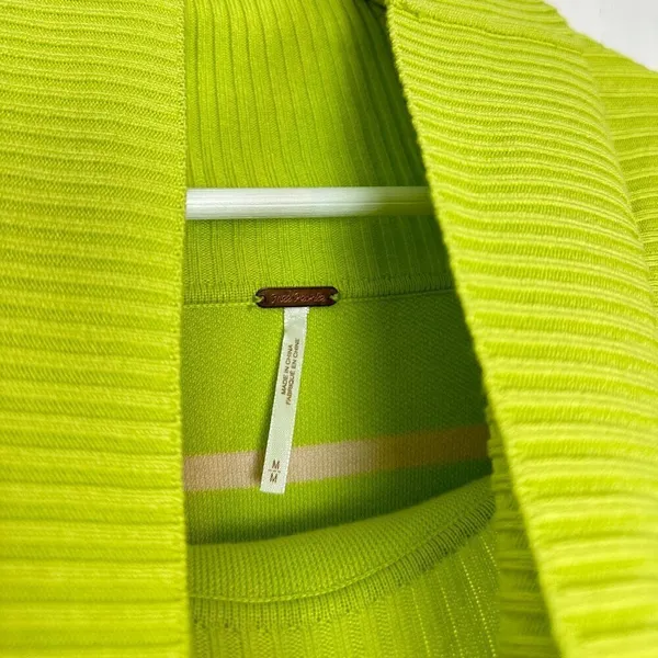 FREE PEOPLE Paulie Sweater in Lemonade Combo Size Medium - Image 6