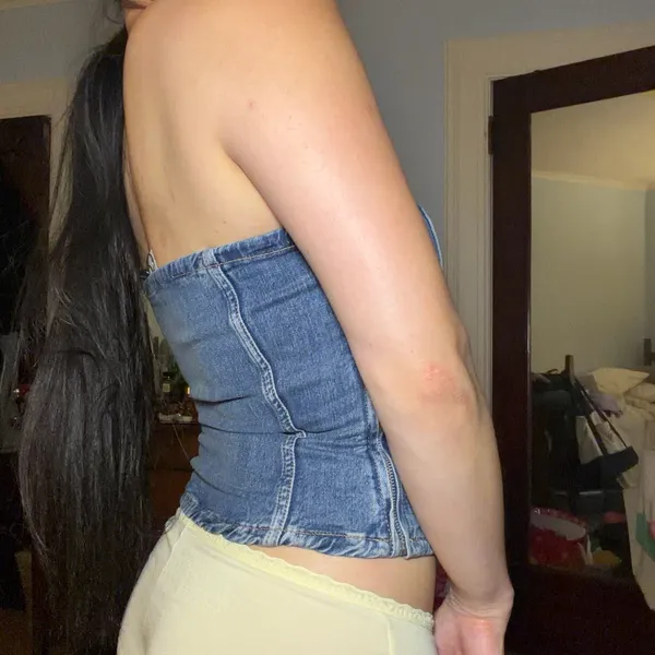 zara denim tube top  - Image 2