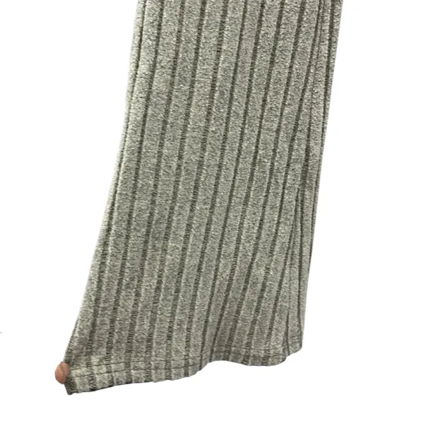 Source Unknown Khaki High Waisted Wide Ribbed Pull On Flare Legging Stretch Pants Womens Small - Image 5