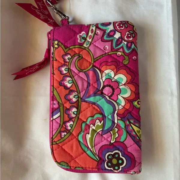 Vibrant Multicolor Vera Bradley Wristlet - Image 2