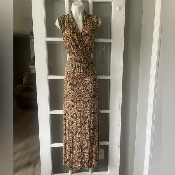 Peruvian Connection Multicolor Patterned Maxi Dress - Image 2