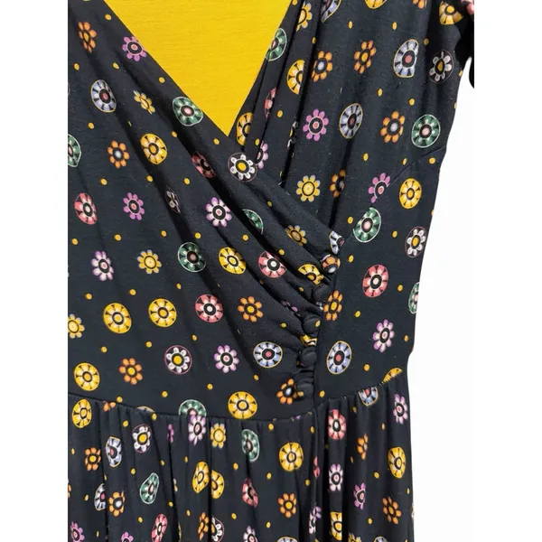 Maeve‎ Anthropologie Archival Midi Motif Faux Wrap Dress Women's Size X-Small - Image 7