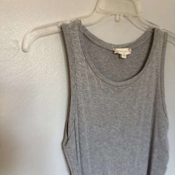 Altard State Dress Sm Asymmetrical Twist Front Pullover Heathered Tan Party XS - Image 5