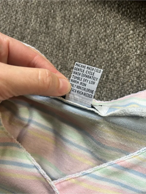 Alfred Dunner Pastel Multi-Stripe Button Front Top | Size Large - Vintage 1980’s - Image 10