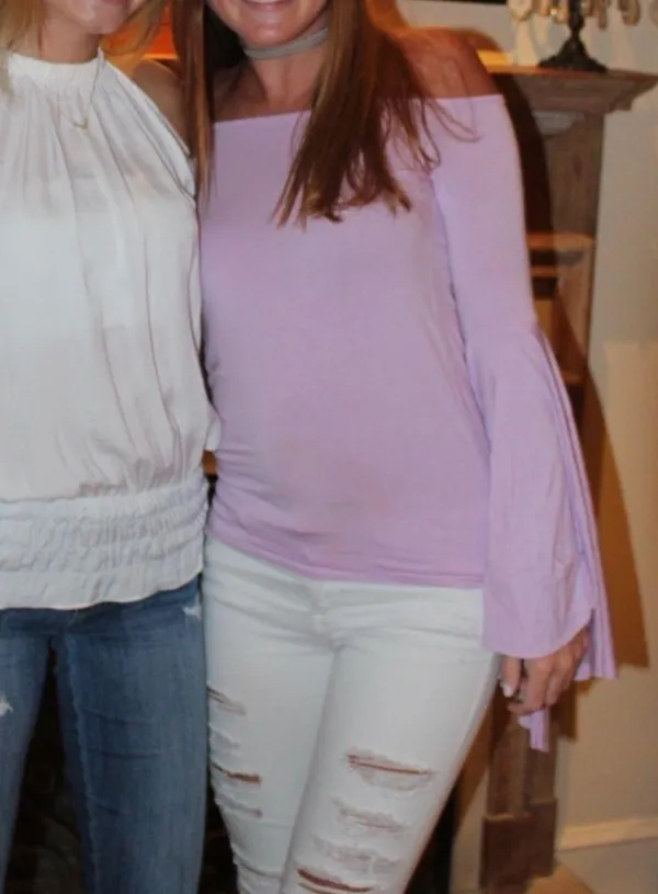 We The Free Purple Off the Shoulder top - Image 4