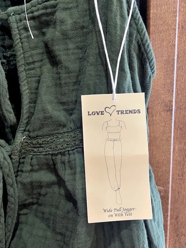 Love Trends Gauze Tie Front Camisole in Green Size Small NWT - Image 5