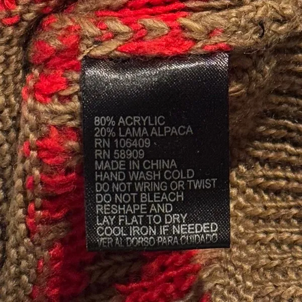 Cremieux Sweater Alpaca Fair Isle Nordic Cottage Preppy Cabin Cozy Brown Red XS - Image 4