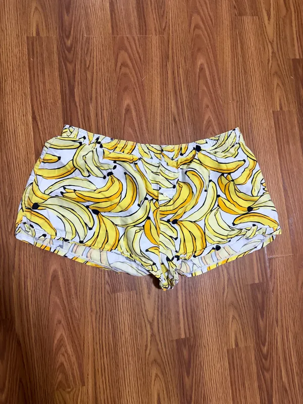 PINK Victoria's Secret banana print lounge sleep boxer shorts size XL. - Image 2