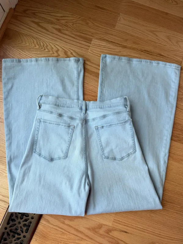 FRAME Le Palazzo High Rise Wide Leg Jeans Light Wash Size 31 NWT $288 - Image 5