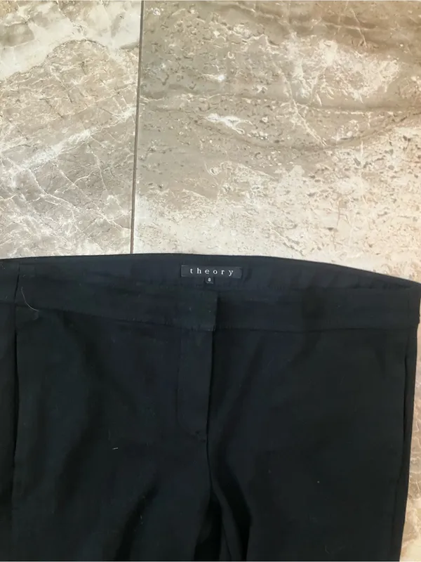 Theory Tinysa Leather Knee Patch Zip Fly Legging 8 - Image 4