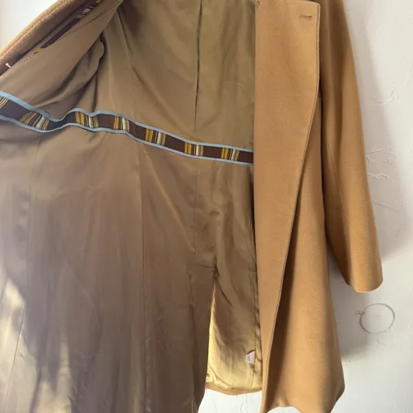 J Crew Double Breasted Wool Blend Coat Camel Size 14‎ Preppy Academia Old Money - Image 6