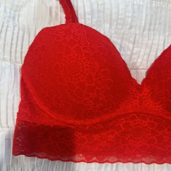 MOVING SALE-VS PINK Red Lace Wired Bralette - Image 5