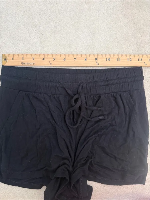 Stars Above Black Lounge Drawstring Shorts Pajamas Size Small - Image 3