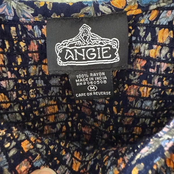 Angie Long Sleeve Floral Crop Top Medium - Image 4