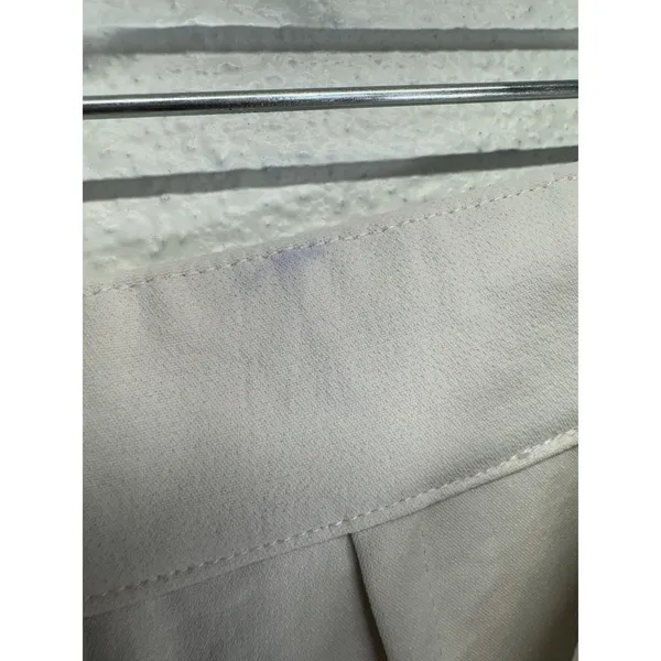 Abercrombie & Fitch Wide Leg Long Trouser Casual Pants Sz 14 High Rise Cream - Image 6