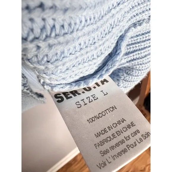 SER.O.YA Syd Seater Sky Blue Size Large‎ Distressed Cropped - Image 6