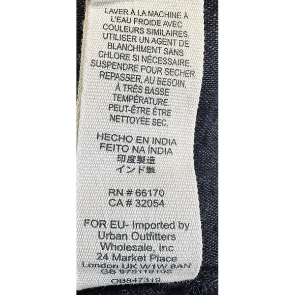 Free People All My Life Embroidered Mini Tunic Black Dress V Neck‎ Size M Boho - Image 14