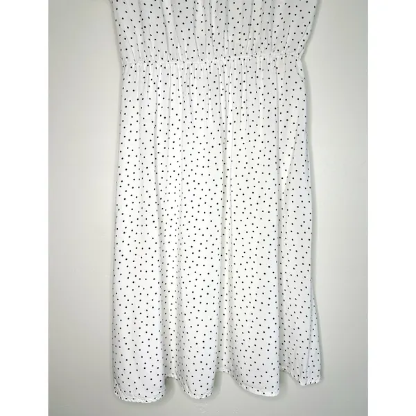 Bella Ella White Black Polka Dot Faux Wrap Dress Rayon S‎ Summer Wedding Guest - Image 12
