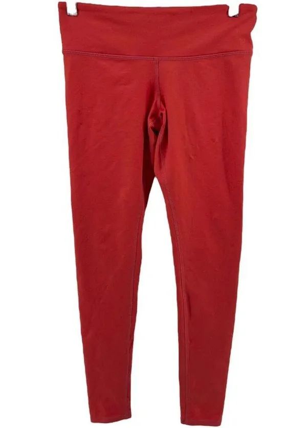 Alo Airlift 7/8 Leggings High Waist Compression Sheen Wide Waistband Bold Red S - Image 2