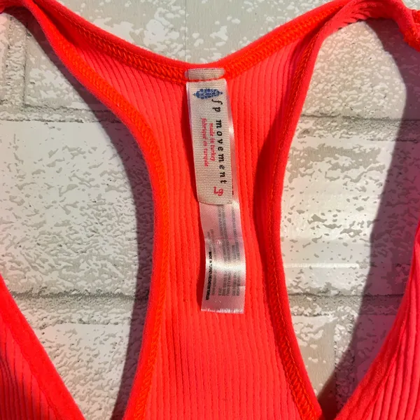 Free People Neon Ribbed Racerback Bra/Top - Image 3