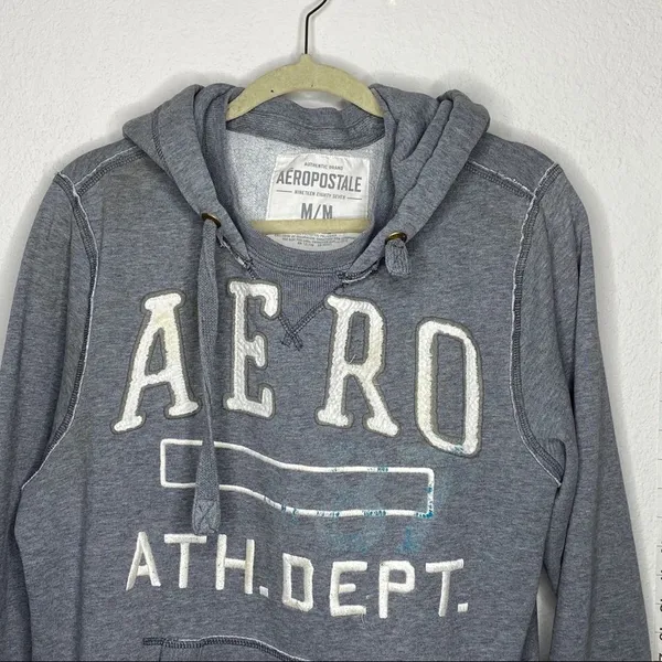 Aeropostale Pullover Hoodie Gray - Image 6
