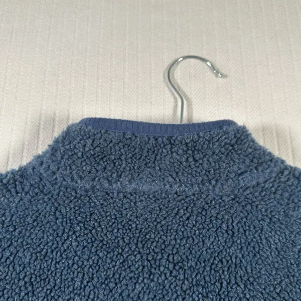 VTG Liz Claiborne Fleece Pullover Sweater Womens XL Blue Henley Snap Fuzzy Cozy - Image 15