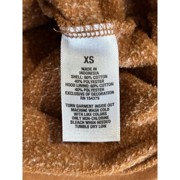 Aeropostale Burnt Orange Hododie Sweatshirt Size XS Long Sleeve Embroidered Logo - Image 7