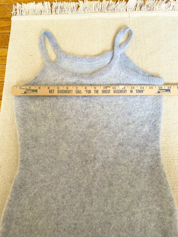 Vintage Y2K Cashmere Blend Sweater Dress Size Small Light Gray Super Fuzzy 2000s - Image 5