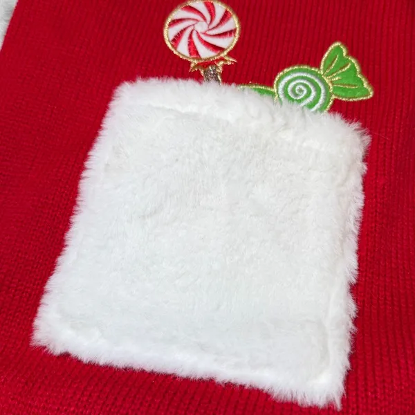 99 Jane Street Womens Size XL Christmas Santa Vest Red Candy Pocket Open Front - Image 12
